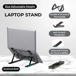 MoviQ 6 Height Adjustable Stand Laptop stand foldable Laptop Stand image 5