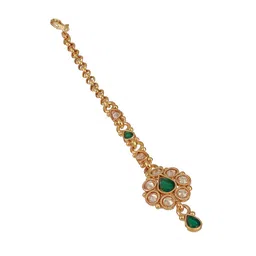 Jazz and Sizzle Kundan-Studded & Pearl Beaded Maangtikka image 3