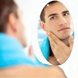 poojan enterprise Oval Shape Adhesive Mirror Sticker for Wall on Tiles of Bathroom Bathroom Mirror image 2