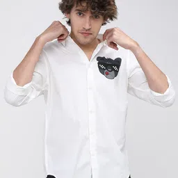 highlander Men Slim Fit Solid Button Down Collar Casual Shirt-picture-27