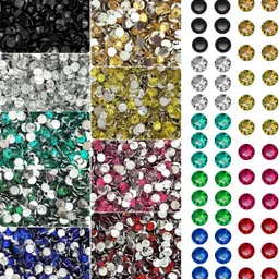 indikonb 4mm Multicolor Flatback Rhinestones for Crafts & Jewelry (60g)-picture-23