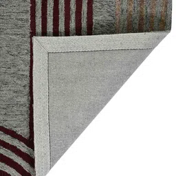 saraswatii global Grey & Brown Geometric-Printed Hand Tufted Rectangular Carpet image 4