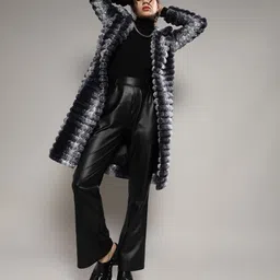 campus sutra Fur Dyed Coat For Women image 1