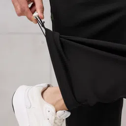 technosport Men Solid Black Track Pants image 4