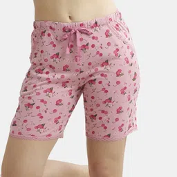 jockey Printed Women Pink Regular Shorts image 5