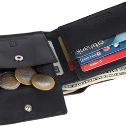 skinbull Men Casual, Formal Black Genuine Leather RFID Wallet image 5