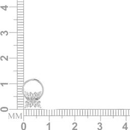 avsar Akshata 14kt Cubic Zirconia White Gold Nose Wire image 4