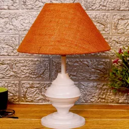 Mustard Shade Table Lamp With Metal Base By Foziq image 2