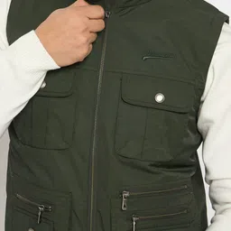 duke Men Solid Bomber Jacket image 4