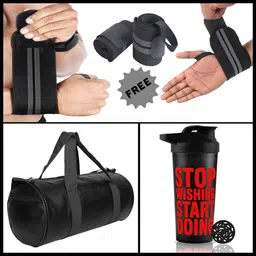 true indian 20 L Gym Duffel Bag - Gym Bag Combo for Men - Black, Black, Red-picture-18