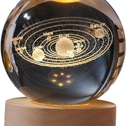 debrifo Galaxy Crystal Ball Night Light,2.4 inch Glass Ball Night Lamp with Woodern Base Table Lamp-picture-22