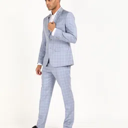 park avenue Men 2 Piece Suit Checkered Suit image 2