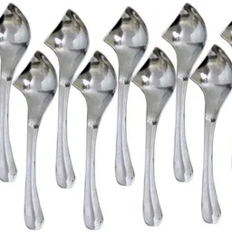 upalabdh 12 PCs Ice Cream Spoon Cutlery Spoon Serving Spoon Stainless Steel Cutlery Set-picture-27