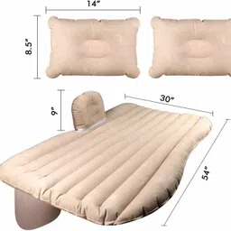 shreehari999 091 Multifunctional Inflatable Car Bed Mattress with Two Air Pillows, Car Inflatable Bed image 3