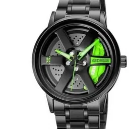 realbuff Car wheel watch | Spinning watch | Roatating watch | Gyro watch | Red watch Analog Watch - For Boys ROALING CREATIVE GREEN WATCH-picture-12