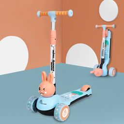 r for rabbit Road Runner Bunny Kick Scooter | 3 Level Adjustable Height & PU LED Wheels Kids Scooter-picture-5