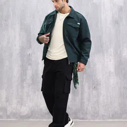 wrogn Men Solid Bomber Jacket image 2