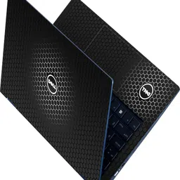 Anweshas Full Body Laptop Skin Sticker - Dell Logo on Black Honeycomb Self Adhesive Vinyl Laptop Decal 15.6-picture-20