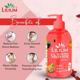 lilium Non Foaming Shaving Gel Fruit for Men Clear Cut, Smooth & Silky Skin image 4