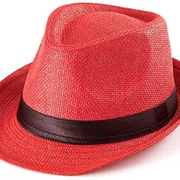 Adorazone Boy's & Girl's Straw Fedora Short Brim Hat (6-24months)-picture-20