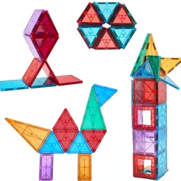 devdarsh Magnetic Blocks for Kids | 3D Magnet Toys (32pcs) | Educational Building Set image 1