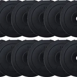 60 kg Pvc 60Kg Weight Plate (5KG x 12 Plates - 60KG) Home Gym Combo-image-2