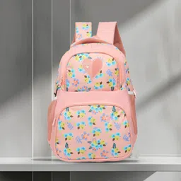 korean style school bag for girls |school bag for girls class 7| Peach Color Bag Waterproof School Bag-image-83