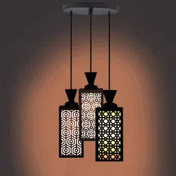 decorvista 3 Light Creative Wooden Pendant Lamp for Room,Foyer,Hallway Ceiling Lamp(Black) Pendant Lamp Ceiling Lamp-picture-26
