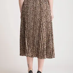 deklook Women Animal Print Pleated Multicolor Skirt image 2