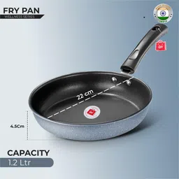lazywindow Premium Quality Nonstick Fry Pan 22 cm diameter 1 L capacity image 5