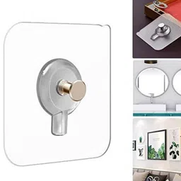e-ecl Self Adhesive Strong Sticky Wall Hooks for Hanging Kitchen, Bathroom Accessories Hook 12-picture-14