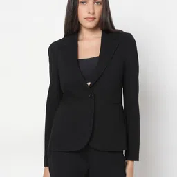 vero moda Women Solid Single Breasted Casual Blazer image 3