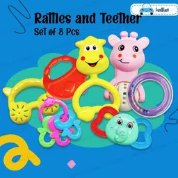 funblast Rattles and Teether for Babies, Colourful Lovely Attractive Rattles and Teether Teether image 2