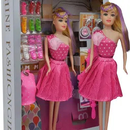 Fashion Dol Fashion Girl's, l with Dresses Makeup and Cute Doll Accessories-image-1