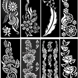 bittu creation MENDI_B024 MENDI_B024 Henna Tattoo Stencil image 2