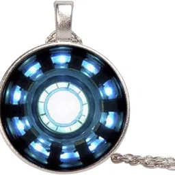 Iron Man Inspired Arc Reactor Silver Blue Pendant Necklace Fashion Jewellery Alloy-image-65
