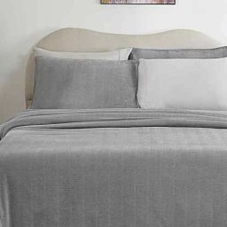 maspar Grey Solid TC 325 Cotton Polyester Single Bed Bedcover-picture-6