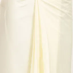 LELA Off White Pre Pleated Wrap Dhoti Solid Men Dhoti image 4