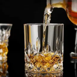shruja (Pack of 6) 101_Fashioned Whiskey Glass - Heavy Base Rocks Barware Glasses for Scotch Glass Set Water/Juice Glass image 5