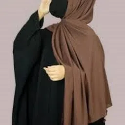 urshia Solid Georgette Women Brown Stole-picture-17