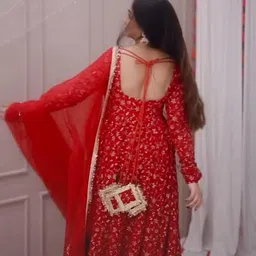 thebestbuyers Georgette Stitched Anarkali Gown image 2