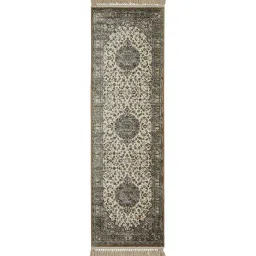 obsessions Cream and Beige Persian 2x3 Feet Machine Made Runner image 2