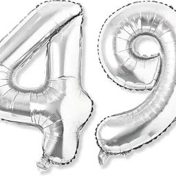 hirva Solid 49th Happy Anniversary Decorations Foil Balloon Combo Set Letter Balloon image 3