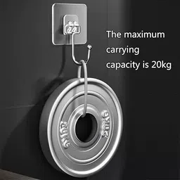 spivora Self Adhesive Strong Sticky Wall Hooks for Hanging Kitchen, Bathroom Accessories Hook 10 image 4