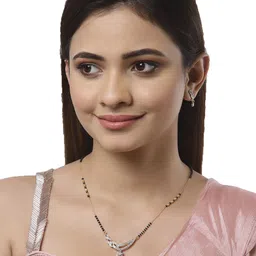 zeneme Latest Fashionable American Diamond Alloy Mangalsutra image 2