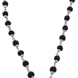 lisa vorce Most Demanded Lord Mahadev Dotted Locket Pendant With Mala Silver Beads Brass, Wood Locket Set image 4