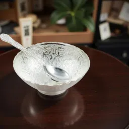 swaroopa Steel Decorative Bowl Silver Bowl-picture-41