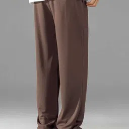 parwati creation Men Loose Fit Brown Linen Blend Trousers image 4