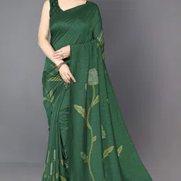 mirchi fashion Printed, Floral Print Daily Wear Silk Blend Saree-picture-19