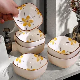 yanci Ceramic Mixing Bowl Dipping Bowls Set Microwave & Dishwasher Safe Mini Bowls for Soy Sauce, Chutney image 2